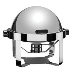 Öztiryakiler Chafing Dish, Küresel Kapak, Düz Ayak, Mat - Öztiryakiler