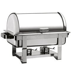 Öztiryakiler Chafing Dish, One-Piece Rolltop Lid, Was Leg Skid, Without Heater - Öztiryakiler