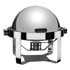 Öztiryakiler Chafing Dish, Spherical Lid, Flat Foot, Matte, Sliding, Without Heater - Öztiryakiler