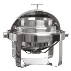 Öztiryakiler Chafing Dish, Spherical Lid Soup Bowl, Straight Legs, Slidable, Without Heater - Öztiryakiler