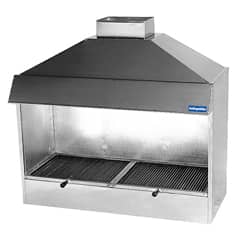 Öztiryakiler Charcoal Grill, with Hood 100x50 cm - Öztiryakiler