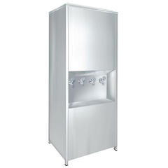 Öztiryakiler Cold Water Dispenser, Chrome Body, 250 lt Inner Chamber, 4 Faucets - Öztiryakiler