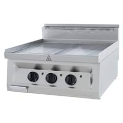 Öztiryakiler Counter Top Electric Grill Plate, Half Grooved-Half Flat, Ship Model, 70x65 cm, OGP 7065 1/2N S - Öztiryakiler