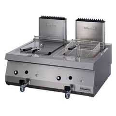 Öztiryakiler Counter Top Gas Fryer, Double, 80x70x30 cm, OFGI 8070 - Öztiryakiler