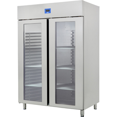 Öztiryakiler Double Glass Door Upright Refrigerator, K Type 430 Quality, GN 1200 NMV Model - Öztiryakiler