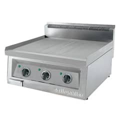 Öztiryakiler Electric Grill Plate, Grooved, Chrome Coated, 70x65x30 cm, OGP 7065 N C - Öztiryakiler