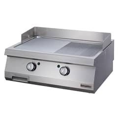 Öztiryakiler Electric Grill Plate, Half Grooved, 80x70x30 cm Chrome Coated, OGE 8070 1/2 N C - Öztiryakiler