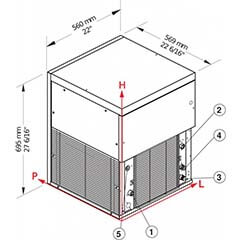 Öztiryakiler flake-ice-machine, 320 kg/day, OFB320A - 2