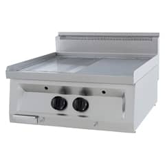 Öztiryakiler Gas Grill Plate, Half Grooved, 70x65x30 cm, OGPG 7065 1/2N PS - Öztiryakiler