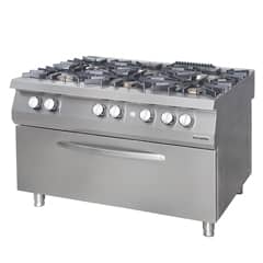Öztiryakiler Gas Range with Oven, 6 Burner Stove, OSOGF 12090 S - Öztiryakiler
