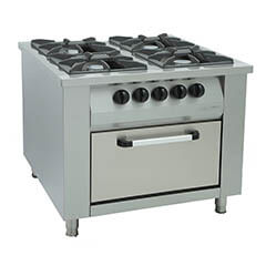 Öztiryakiler Gas Ranges with Oven, 4-Burner Gas Stove, 100x100x85 cm, OSOGF 1010 - Öztiryakiler