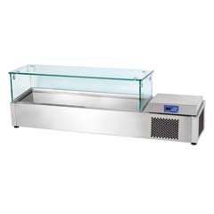 Öztiryakiler Glass Lid Pizza Preparation Unit, Refrigerated, Counter Top, Pzc 35 - Öztiryakiler