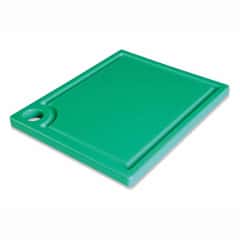 Öztiryakiler Hangable Grooved Polyethylene Cutting Board, Rounded Corners, 26.5x32.5x1 cm, Green - GNÇ