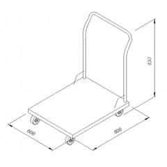 Öztiryakiler Heavy Duty Trolley, 60x80 cm - Öztiryakiler
