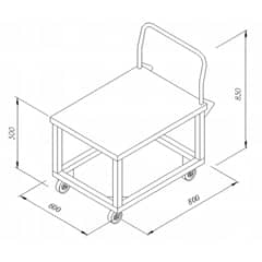 Öztiryakiler - Öztiryakiler Kazan Taşıma Arabası, 60x80 cm