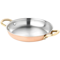 Öztiryakiler Multi Layer Egg Pan, Stainless, Copper, 14x3.5 cm - Öztiryakiler