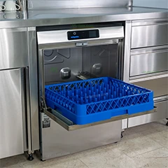 Öztiryakiler OBY 500 Commercial Undercounter Dishwasher with Detergent, Rinse Aid and Drain Pumps - 4