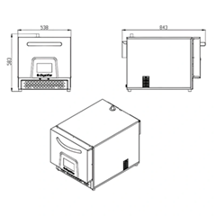 Öztiryakiler OKMF 33363 Hybrid Convection Fast Cooking Oven, 3 GN 2/3 capacity - Öztiryakiler (1)