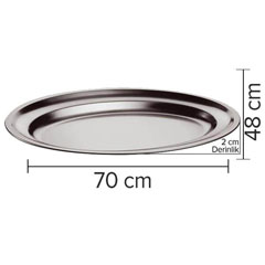 Oztiryakiler Oval Buffet Tray, 70x48x2 cm - 2