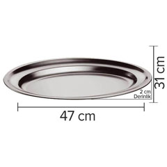 Öztiryakiler Oval Meat Tray, 47x31 cm - 2