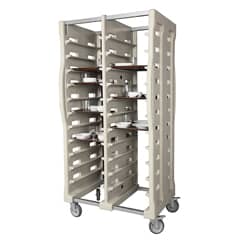 Öztiryakiler Polyethylene Tray Transport Trolley, 12 Double Shelves, 24 Tray Capacity - Öztiryakiler