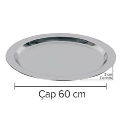 Öztiryakiler Round Buffet Tray, 60x2 cm - 2