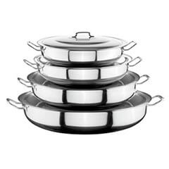 Öztiryakiler Shallow Industrial Stock Pot, With Lid, 110x25 cm, 200 Lt - Öztiryakiler