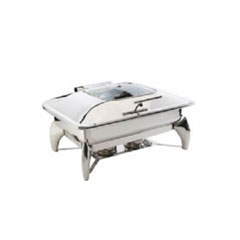 Öztiryakiler Square Glass Lid Chafing Dish, Without Stand, Gn 2/3, 6 lt - Öztiryakiler