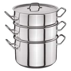 Öztiryakiler Steaming Set, 1 Piece 36x22 cm Pot, 2 Pieces 36x17 cm Strainer Pot - Öztiryakiler