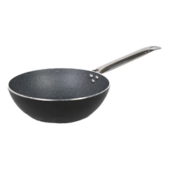 Öztiryakiler Stone Wok Pan, Handled, Granite, 28 Cm - Öztiryakiler