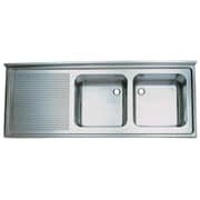 Sink Unit, Double Bowl with Left Drainboard, 140x60 cm - Öztiryakiler