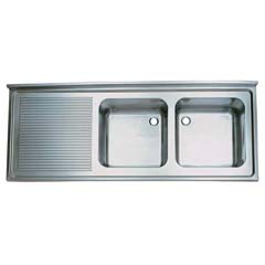 Sink Unit, Double Bowl Left Drainer, 60*50*30 Bowl, 190x70 cm - Öztiryakiler