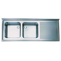 Sink Unit, Double Bowl with Right Drainer, 160x60 cm - Öztiryakiler
