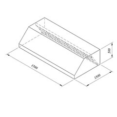 Wall Mounted Hood, Filtered, 150x150 cm - Öztiryakiler