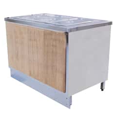 Öztiryakiler Wood Veneer Hot Service Counter, with Hot Cabinet, 120x70 cm - Öztiryakiler