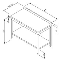 Workbench Base Shelf Backrest Disassembled 160x70 cm - Öztiryakiler
