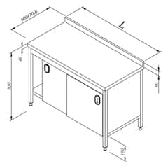 Workbench with Cabinet 120x70 cm - Öztiryakiler