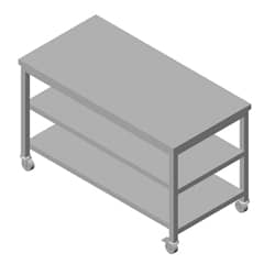 Workbench with Intermediate Shelf Mobile 120x60 cm - Öztiryakiler