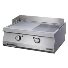 Öztiryakiler Elektrikli Grill Plate, Yarı Oluklu, 80x90x30 cm, OGE 8090 1/2 N - Öztiryakiler