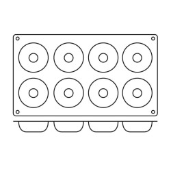 Paderno 10 8-piece Silicone Mold, 17.5x30 cm - Paderno