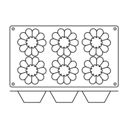 Paderno 12 6'lı Silikon Kalıp, 17,5x30 cm - Paderno