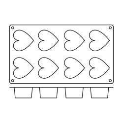 Paderno 25 8-piece Silicone Mold, 17.5x30 cm - Paderno