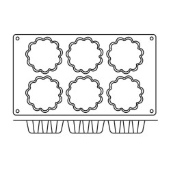 Paderno 27 Set of 6 Silicone Mold, 17.5x30 cm - Paderno