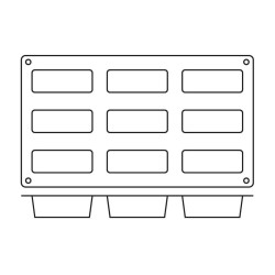 Paderno 28 6-Piece Silicone Mold, 17.5x30 cm - Paderno