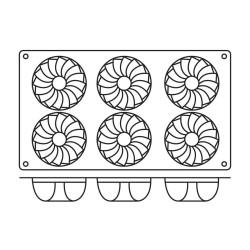 Paderno 34 6-piece Silicone Mold, 17.5x30 cm - Paderno