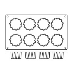 Paderno 41 8-piece Silicone Mold, 17.5x30 cm - Paderno