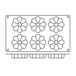 Paderno 45 6-piece Silicone Mold, 17.5x30 cm - Paderno