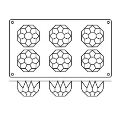 Paderno 53 6'lı Silikon Kalıp, 17,5x30 cm - Paderno
