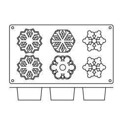 Paderno 54 6'lı Silikon Kalıp, 17,5x30 cm - Paderno