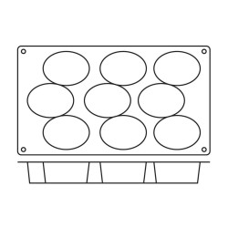 Paderno 59 9-cavity Silicone Mold, 17.5x30 cm - Paderno